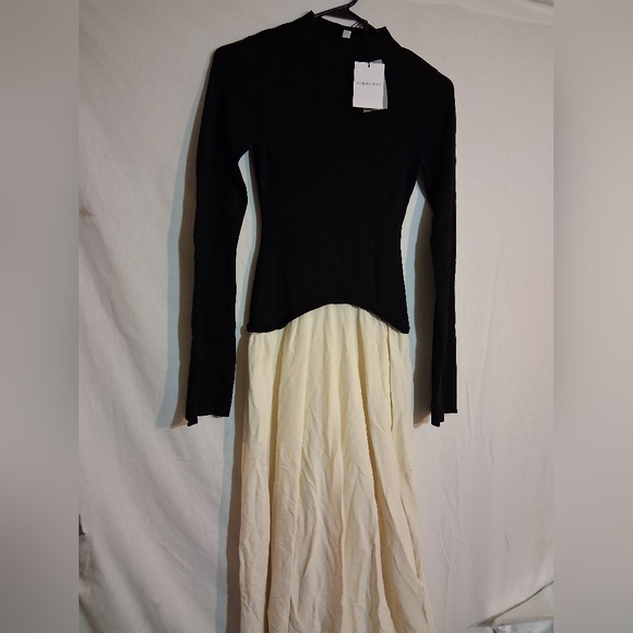 COPY - Solid & Stripes Sogilo Dress Black and Ecru xs s m l xl - Picture 6 of 8